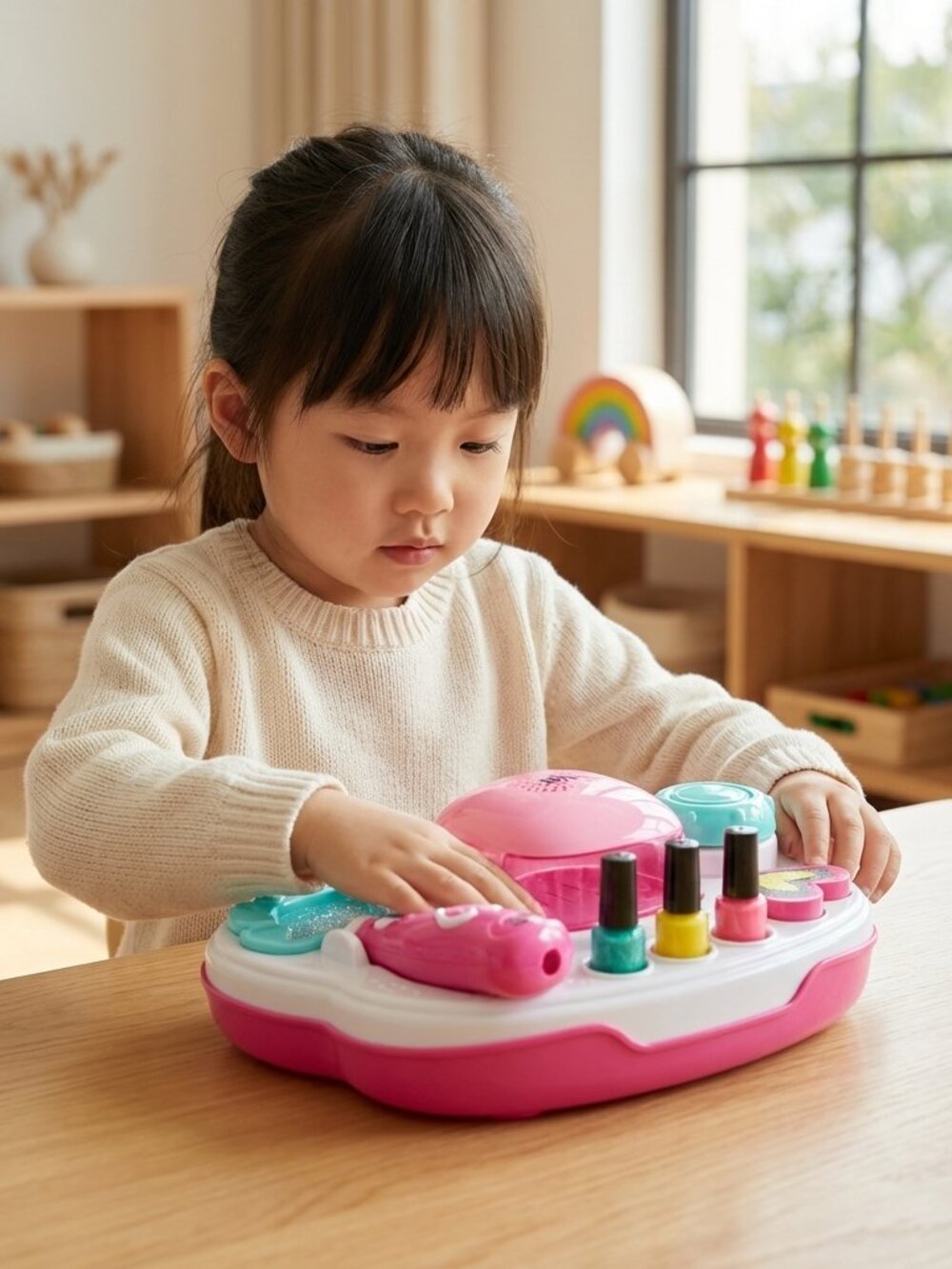 Pretend Play Nail Art Kit for Kids, DIY Manicure Beauty Salon Toy - Picture 2 of 10